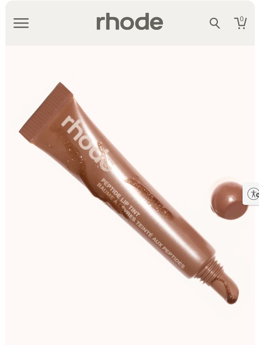 RHODE Peptide Lip Tint — Warm Taupe Brown